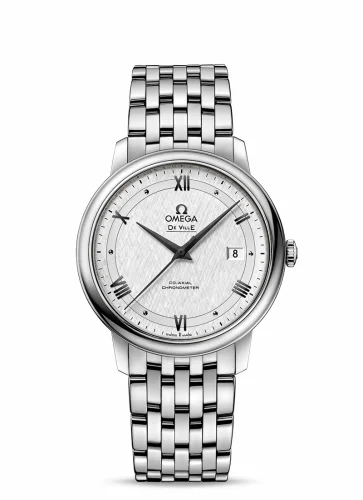 Omega De Ville Prestige Co-Axial 39.5 Stainless Steel / Vintage Silver Silk / Bracelet 424.10.40.20.02.005 (42410402002005)